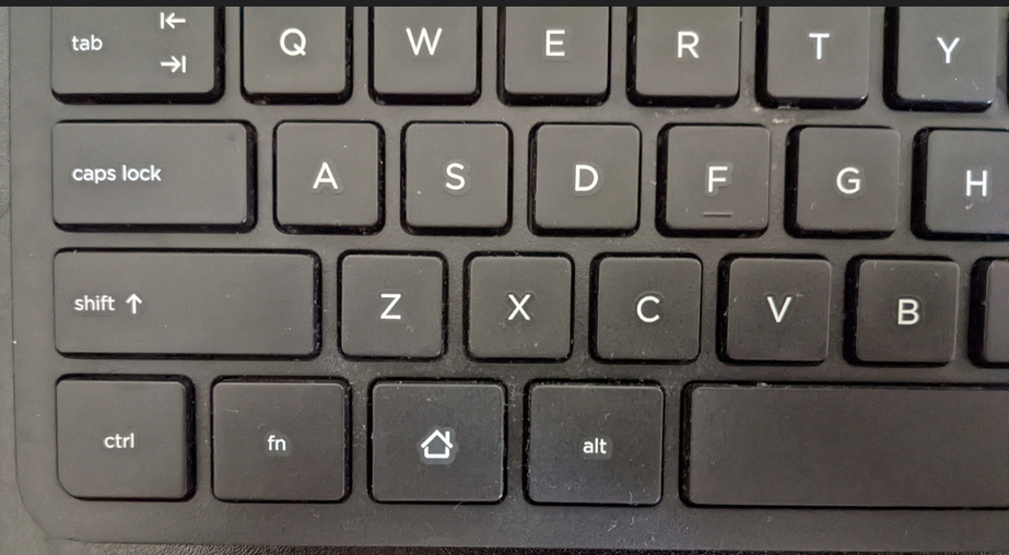 Hewlett Packard SK-2026 Keyboard close-up of bottom left keys